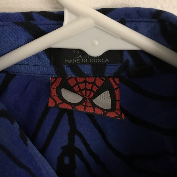 Marvel Shirts & Tops Marvel Spiderman Button Down Shirt Size S 8